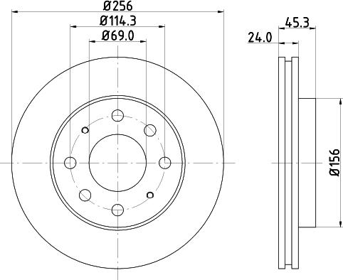 HELLA 8DD 355 107-321 - Тормозной диск autosila-amz.com