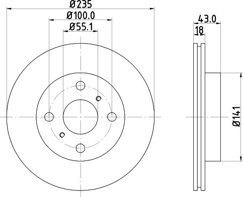 HELLA 8DD 355 107-281 - Тормозной диск autosila-amz.com