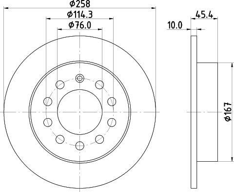 HELLA 8DD 355 114-531 - Тормозной диск autosila-amz.com