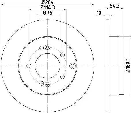 HELLA 8DD 355 114-521 - Тормозной диск autosila-amz.com