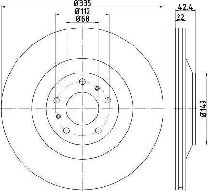 HELLA 8DD 355 115-461 - Тормозной диск autosila-amz.com