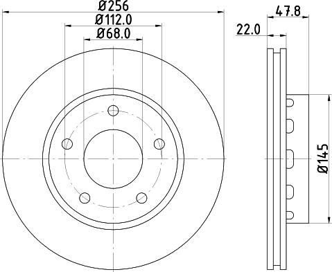 HELLA 8DD 355 115-182 - Тормозной диск autosila-amz.com