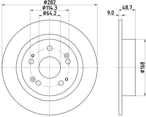 HELLA 8DD 355 116-521 - Тормозной диск autosila-amz.com