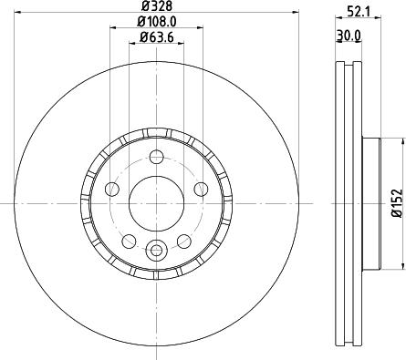 HELLA 8DD 355 116-182 - Тормозной диск autosila-amz.com