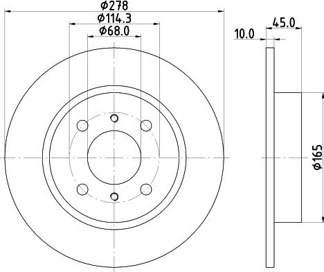 HELLA 8DD 355 110-661 - Тормозной диск autosila-amz.com