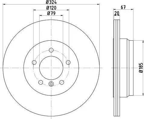 HELLA 8DD 355 122-041 - Тормозной диск autosila-amz.com