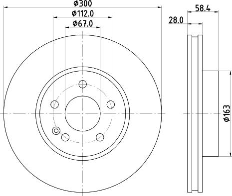 HELLA 8DD 355 110-071 - ТОРМОЗНОЙ ДИСК autosila-amz.com