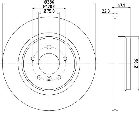 HELLA 8DD 355 123-921 - Тормозной диск autosila-amz.com