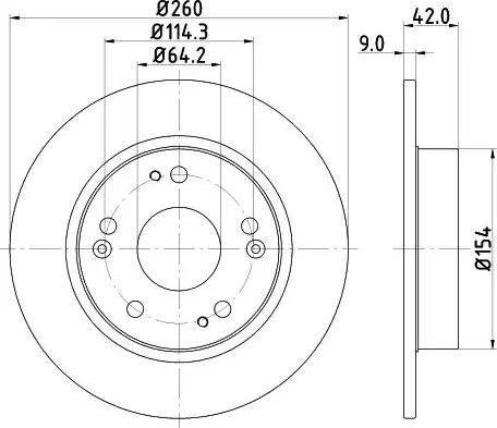 HELLA 8DD 355 114-321 - Тормозной диск autosila-amz.com