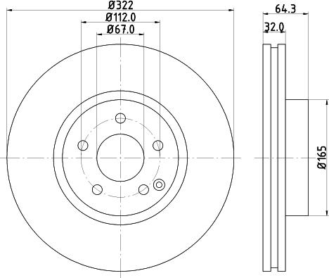 HELLA 8DD 355 118-931 - Тормозной диск autosila-amz.com