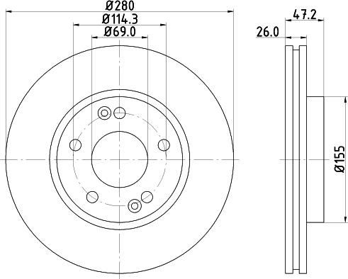 HELLA 8DD 355 118-151 - Тормозной диск autosila-amz.com