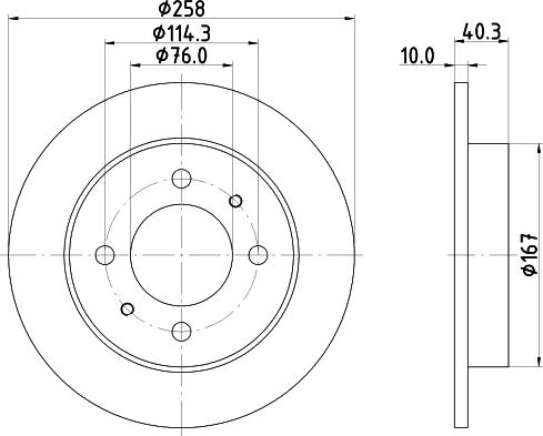 HELLA 8DD 355 118-111 - Тормозной диск autosila-amz.com