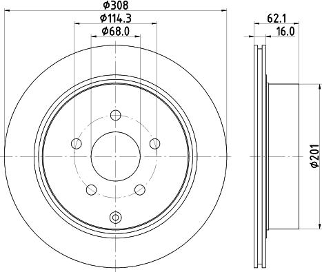 HELLA 8DD 355 118-811 - Диск тормозной задний autosila-amz.com