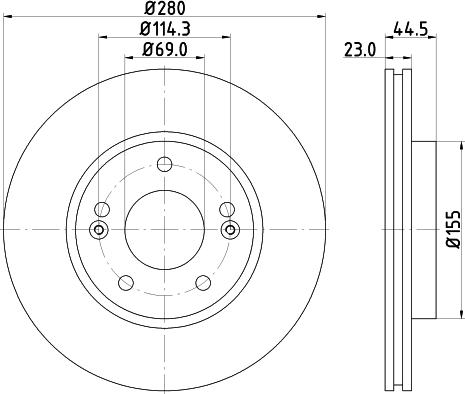 HELLA 8DD 355 131-361 - Тормозной диск autosila-amz.com