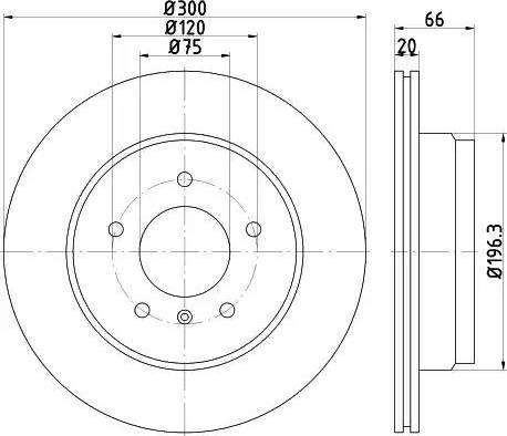 HELLA 8DD 355 122-161 - Тормозной диск autosila-amz.com