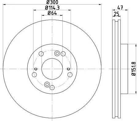 HELLA 8DD 355 112-151 - Тормозной диск autosila-amz.com