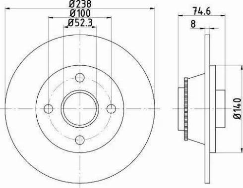 HELLA 8DD 355 113-431 - Тормозной диск autosila-amz.com