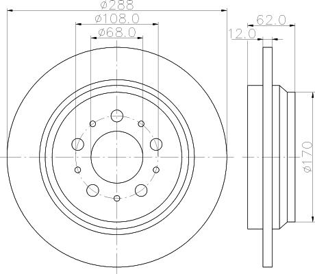 HELLA 8DD 355 113-022 - Тормозной диск autosila-amz.com