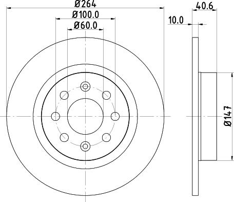 HELLA 8DD 355 112-621 - Тормозной диск autosila-amz.com