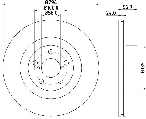 HELLA 8DD 355 112-051 - Тормозной диск autosila-amz.com