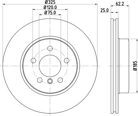 HELLA 8DD 355 123-841 - Тормозной диск autosila-amz.com