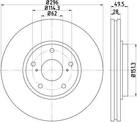 HELLA 8DD 355 117-451 - Тормозной диск autosila-amz.com