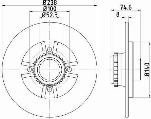 HELLA 8DD 355 117-311 - Тормозной диск autosila-amz.com