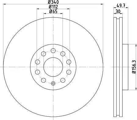 HELLA 8DD 355 121-921 - Тормозной диск autosila-amz.com