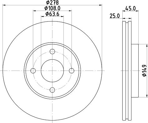 HELLA 8DD 355 117-711 - Тормозной диск autosila-amz.com