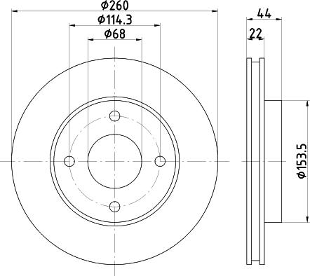 HELLA 8DD 355 134-081 - Тормозной диск autosila-amz.com