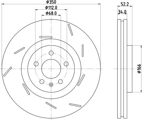 HELLA 8DD 355 134-351 - Тормозной диск autosila-amz.com