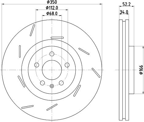 HELLA 8DD 355 134-361 - Тормозной диск autosila-amz.com