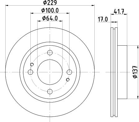 HELLA 8DD 355 134-211 - Тормозной диск autosila-amz.com