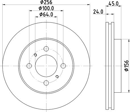 HELLA 8DD 355 133-991 - Тормозной диск autosila-amz.com