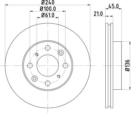 HELLA 8DD 355 133-941 - Тормозной диск autosila-amz.com