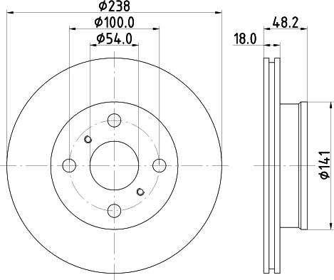 HELLA 8DD 355 133-901 - Тормозной диск autosila-amz.com