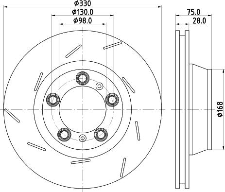 HELLA 8DD 355 133-671 - Тормозной диск autosila-amz.com