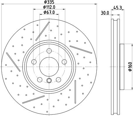 HELLA 8DD 355 133-091 - Тормозной диск autosila-amz.com