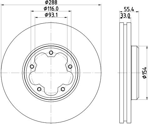 HELLA 8DD 355 133-161 - Тормозной диск autosila-amz.com