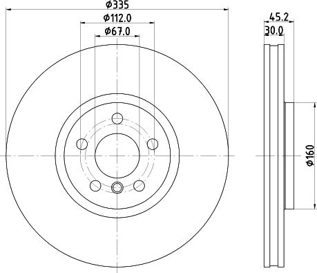 HELLA 8DD 355 133-111 - Тормозной диск autosila-amz.com