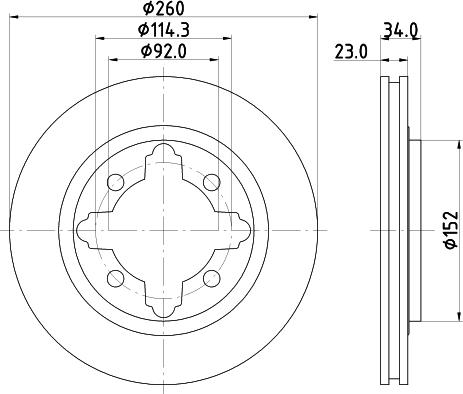 HELLA 8DD 355 133-891 - Тормозной диск autosila-amz.com