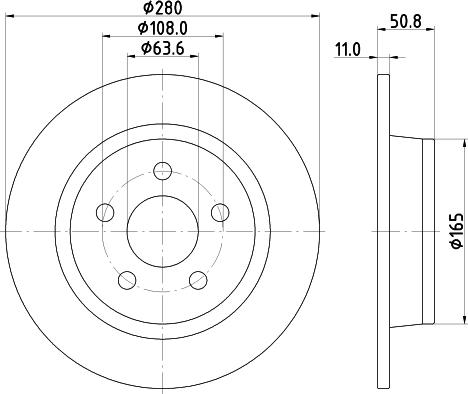 HELLA 8DD 355 133-741 - Тормозной диск autosila-amz.com