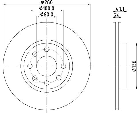 HELLA 8DD 355 129-941 - Тормозной диск autosila-amz.com