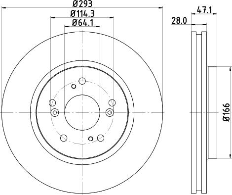 HELLA 8DD 355 129-951 - Тормозной диск autosila-amz.com