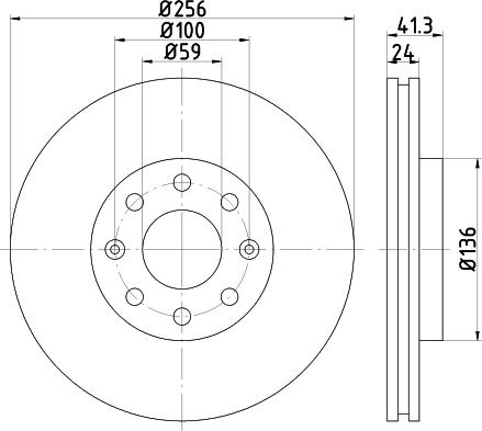 HELLA 8DD 355 129-891 - Тормозной диск autosila-amz.com