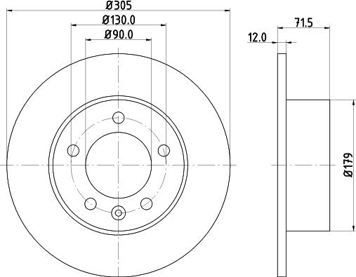 HELLA 8DD 355 129-201 - Диск тормозной ЗАКАЗЫВАТЬ КРАТНО ДВУМ!!! autosila-amz.com