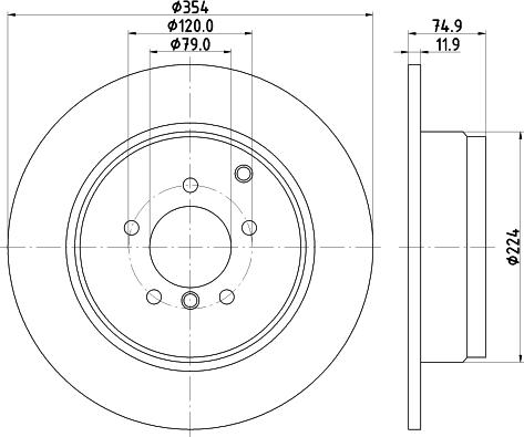 HELLA 8DD 355 124-801 - Тормозной диск autosila-amz.com