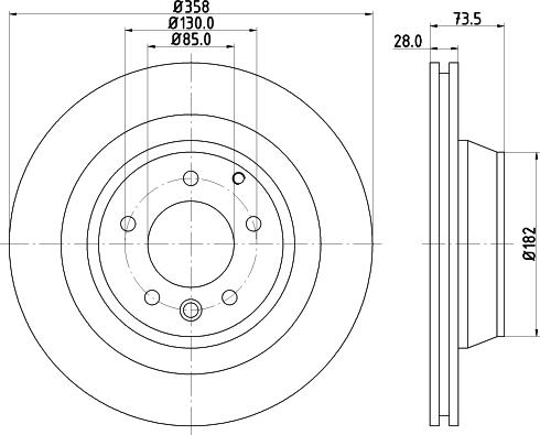 HELLA 8DD 355 124-361 - Тормозной диск autosila-amz.com