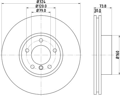 HELLA 8DD 355 124-301 - Тормозной диск autosila-amz.com