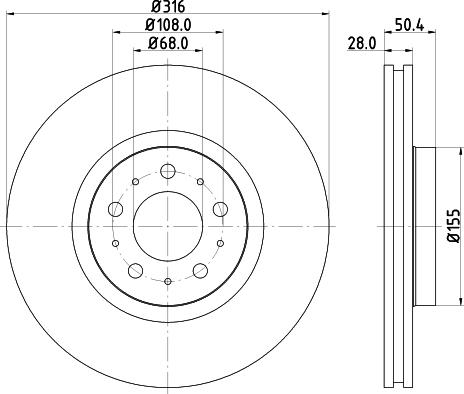 HELLA 8DD 355 124-761 - Тормозной диск autosila-amz.com